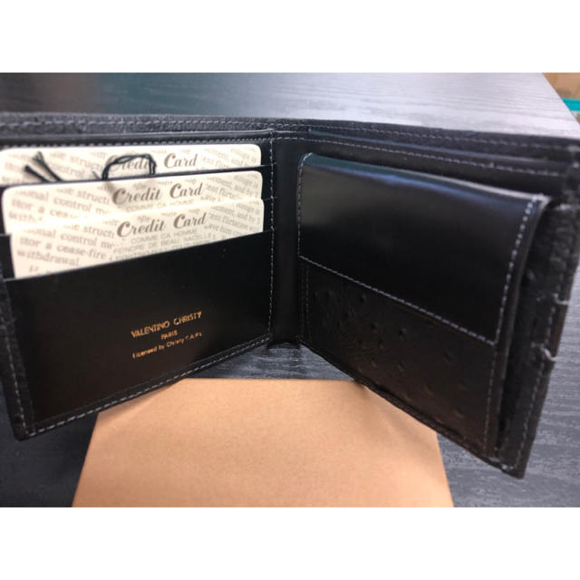 財布　革製品　ブラック　箱有り メンズのファッション小物(折り財布)の商品写真