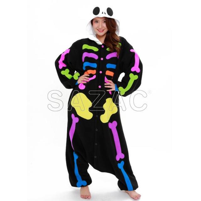 カラフルスカル ドクロ ガイコツ 着ぐるみ ハロウィン コスプレ 男女兼用 新品 ハロウィン コスチューム スカル ガイコツ