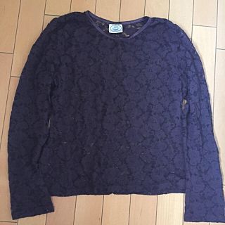 ローラアシュレイ(LAURA ASHLEY)のローラアシュレイ  ストレッチ レース カットソー(カットソー(長袖/七分))