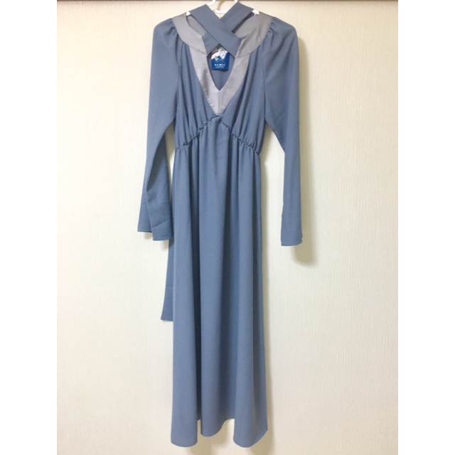 Grimoire(グリモワール)の MARTE Ribbon Neck Dress レディースのワンピース(ロングワンピース/マキシワンピース)の商品写真