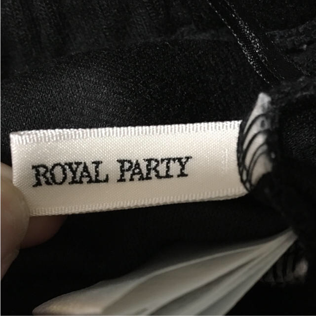 ROYAL PARTY(ロイヤルパーティー)のM❤︎さま専用！！！！royal party☆ブラックニットワイドパンツF レディースのパンツ(カジュアルパンツ)の商品写真