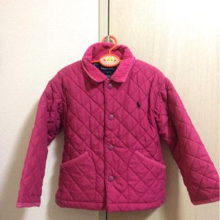 ポロラルフローレン(POLO RALPH LAUREN)の女の子110程度本物ラルフローレンのピンクの中綿入りジャケットコート (ジャケット/上着)