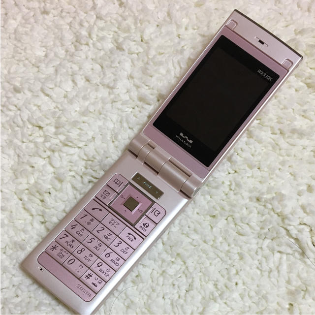 京セラ(キョウセラ)のWILLCOM 本体 充電器付き スマホ/家電/カメラのスマートフォン/携帯電話(携帯電話本体)の商品写真