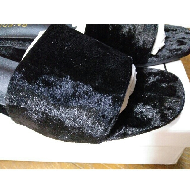 新品　冬サンダル　ミュール　ブラック　M レディースの靴/シューズ(ミュール)の商品写真