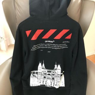 オフホワイト(OFF-WHITE)の【新品/未使用】オフホワイト×FOUR 限定コラボパーカー XSサイズ(パーカー)