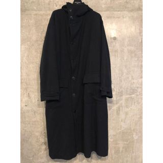 ヨウジヤマモト(Yohji Yamamoto)のヨウジヤマモト ウール オーバーサイズ ベルト付きフーデッドコート ［82］ (モッズコート)