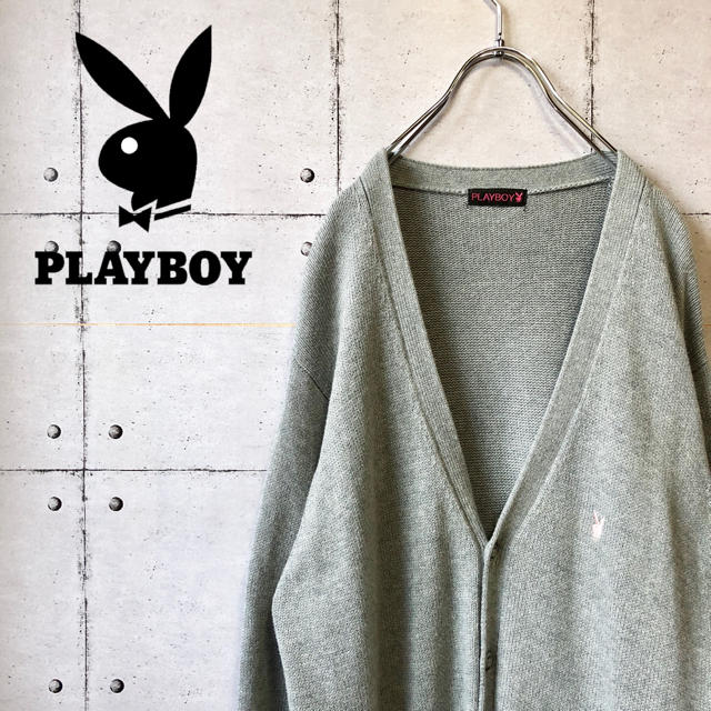 PLAYBOY(プレイボーイ)の【大人気】 プレイボーイ PLAYBOY ワンポイントロゴ カーディガン レディースのトップス(カーディガン)の商品写真