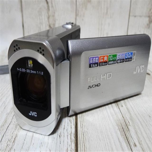 JVC  Everio GZ-V590-S　６４ＧＢ内蔵メモリー　Ｆ1.2レンズ