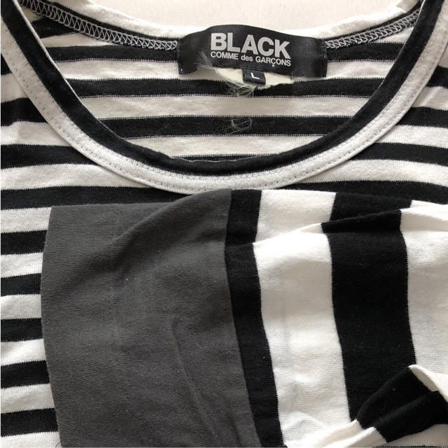 BLACK COMME des GARCONS(ブラックコムデギャルソン)のコムデギャルソンのボーダーTシャツ ロンT  メンズのトップス(Tシャツ/カットソー(七分/長袖))の商品写真