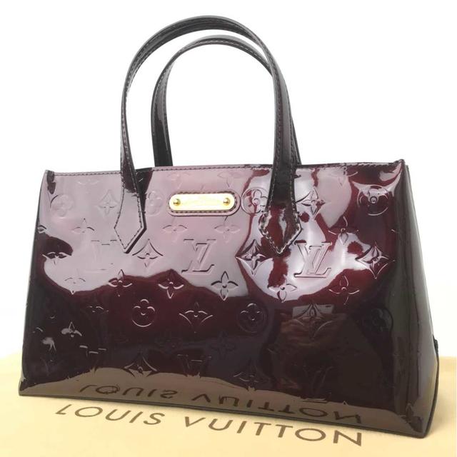 【極美品】ルイヴィトン ウィルシャーPM 黒紫 ヴェルニ 大人気商品 トートバッグ