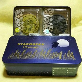 スターバックスコーヒー(Starbucks Coffee)の日本未発売★海外スタバ タイ限定★ムーンケーキ（月餅）抹茶小豆＆チョコミント(菓子/デザート)