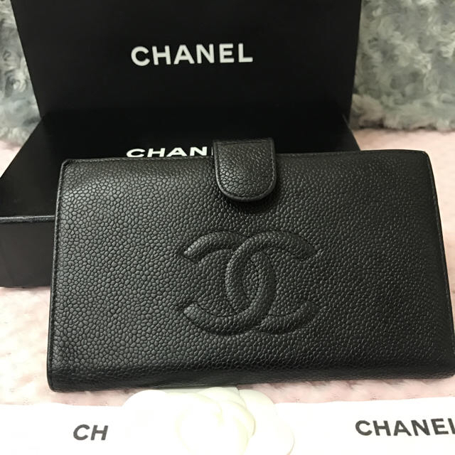 CHANEL キャビアスキン 長財布 - 長財布 CHANEL キャビアスキン 長財布 - 長財布