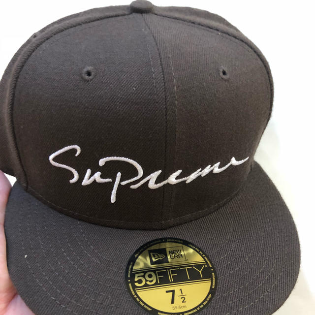 supreme new era classic script 7 1/2 茶 まとめ買い www.gold-and