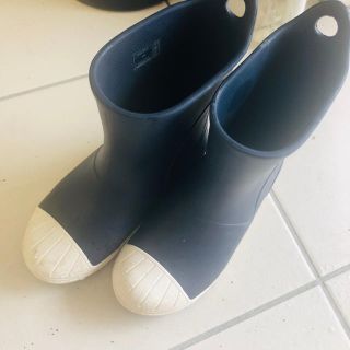 クロックス(crocs)のクロックス 長靴 13 ネイビー 美品(長靴/レインシューズ)