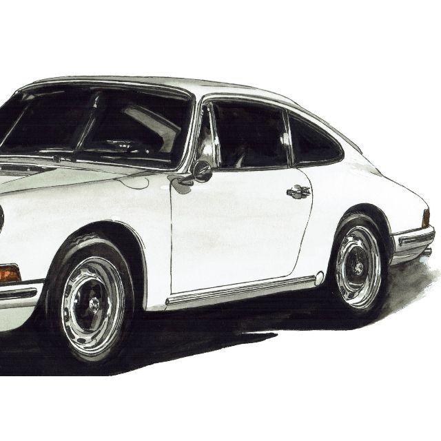 GC-810ポルシェ911T/924限定版画 直筆サイン額装●作家 平右ヱ門 8