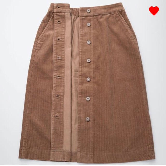 UNIQLO(ユニクロ)のUNIQLO 𓇼コーデュロイフロントボタンスカート レディースのスカート(ひざ丈スカート)の商品写真