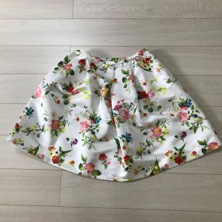 チェスティ(Chesty)のU-non様専用♡chesty小鳥スカート ホワイト1サイズ(ひざ丈スカート)