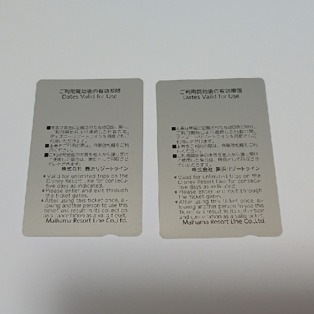 ディズニーリゾートライン 2DAY PASS チケットの施設利用券(遊園地/テーマパーク)の商品写真