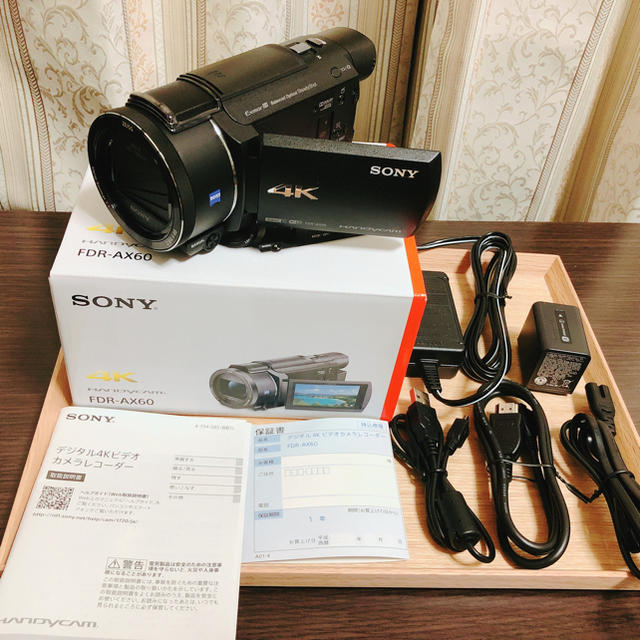 値引きする  - SONY 【未使用】SONY ブラック 64GB 4K FDR-AX60 ハンディカム ビデオカメラ