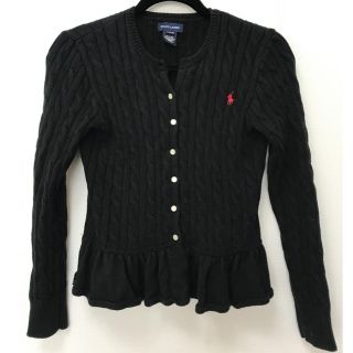 ラルフローレン(Ralph Lauren)のラルフローレン カーディガン ニットセーター 黒 ブラック キッズ L(カーディガン)