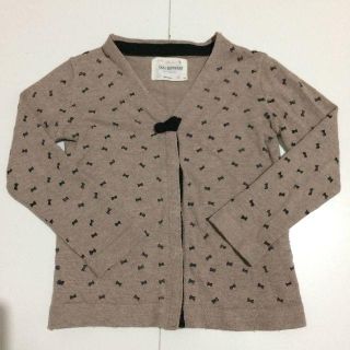 ザラキッズ(ZARA KIDS)のZARA Knitwear kidsザラ子供女の子服カーディガンリボン98cm (カーディガン)