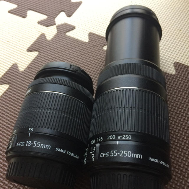 Canon 一眼レフ レンズ EF-S 55-250 18-55 手ぶれ補正付き