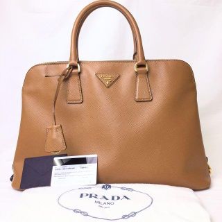 プラダ(PRADA)の【superm様専用】プラダ サフィアーノ ハンドバッグ キャメル(ハンドバッグ)