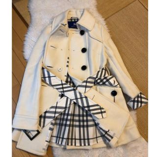 バーバリーブルーレーベル(BURBERRY BLUE LABEL)の美品バーバリーブルーレーベル高級ウールアンゴラコート♫お買い得品(その他)