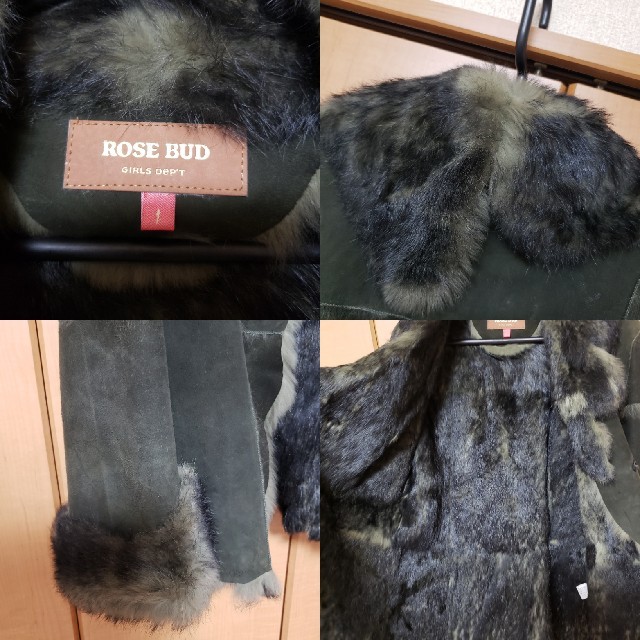 ROSE BUD(ローズバッド)のROSE  BAD リアルラビットファーコート レディースのジャケット/アウター(毛皮/ファーコート)の商品写真