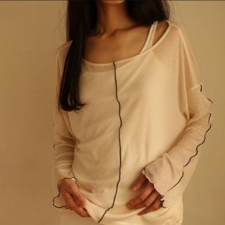 ビューティアンドユースユナイテッドアローズ(BEAUTY&YOUTH UNITED ARROWS)のmiske Tencel chiffon pullover(カットソー(長袖/七分))