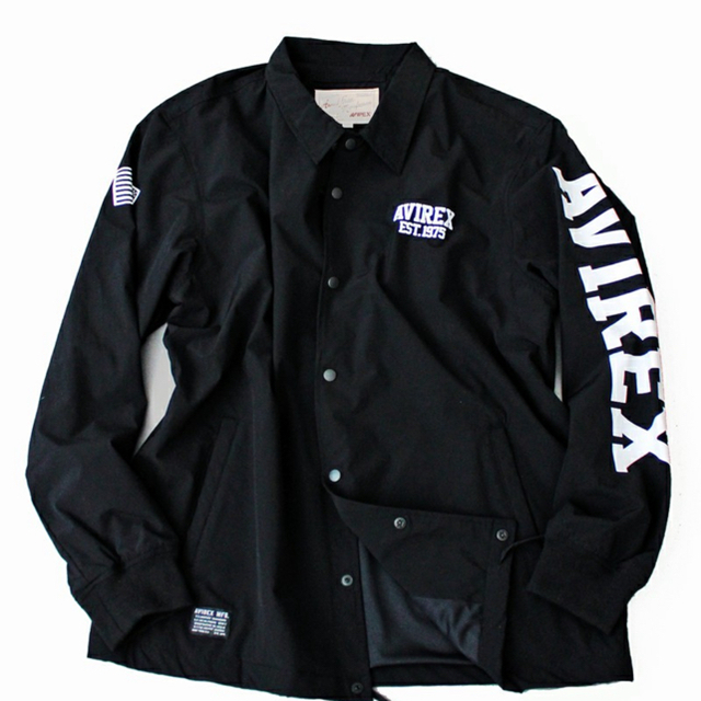 AVIREX - AVIREX コーチジャケット 黒の通販 by シエ口's shop AVIREX - AVIREX コーチジャケット 黒の通販 by シエ口's shop