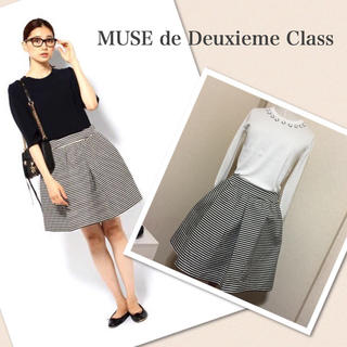 ドゥーズィエムクラス(DEUXIEME CLASSE)のチュール入ボリュームギャザースカート(ミニスカート)
