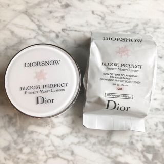 クリスチャンディオール(Christian Dior)の【美品】Dior スノー ブルーム パーフェクト クッション ケース レフィル(ファンデーション)