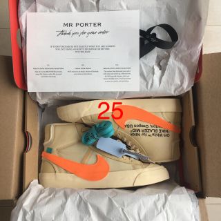 250 off white nike blazer mid ブレザー(スニーカー)