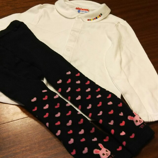 mikihouse(ミキハウス)のミキハウスセット90 キッズ/ベビー/マタニティのキッズ服女の子用(90cm~)(Tシャツ/カットソー)の商品写真