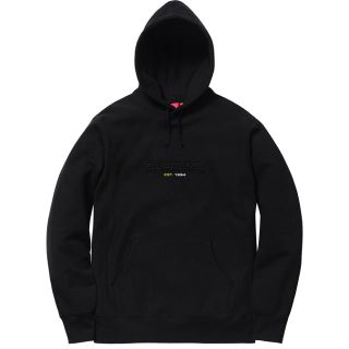 シュプリーム(Supreme)のsupreme Embossed Logo Hooded ブラック Sサイズ(パーカー)