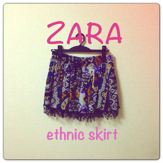 ザラ(ZARA)のZARA♡エスニックスカート(ミニスカート)