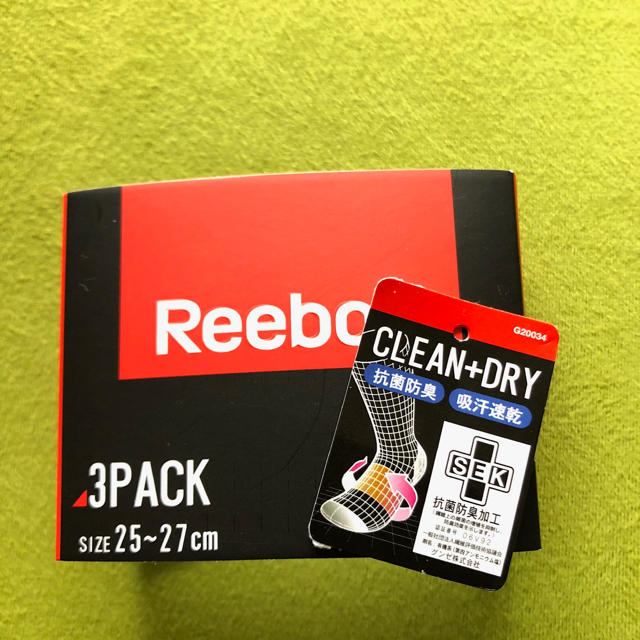 Reebok(リーボック)の【リーボック】CLEAN + DRY メンズ靴下 3足セット メンズのレッグウェア(ソックス)の商品写真