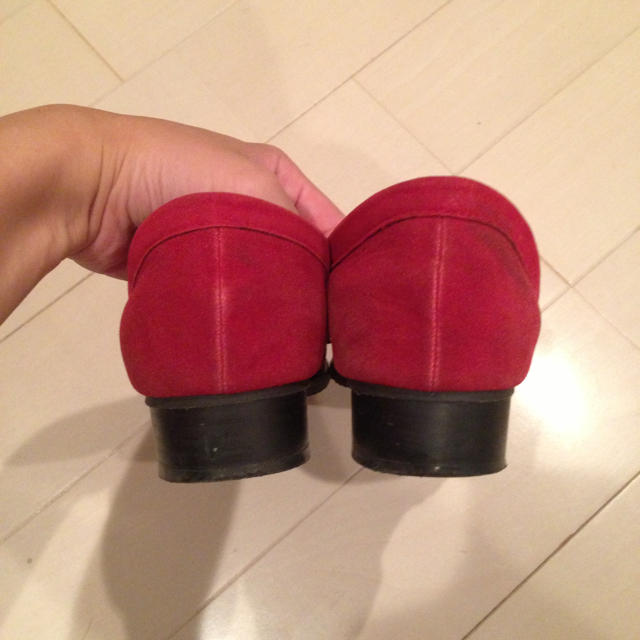 BONITA(ボニータ)の赤ローファー＊24.5cm レディースの靴/シューズ(ローファー/革靴)の商品写真