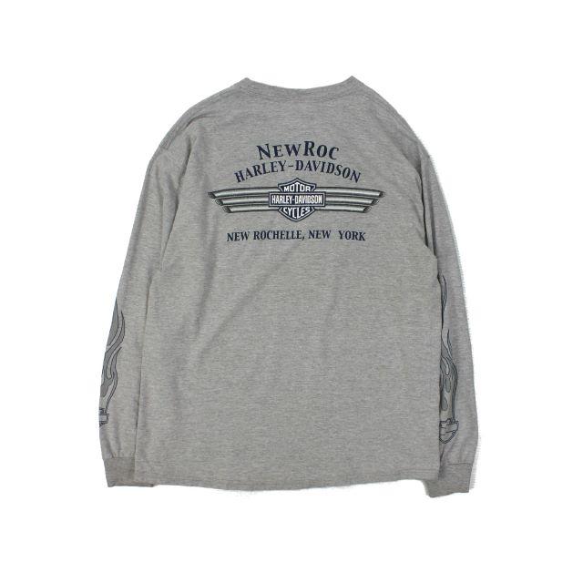 Harley Davidson - 古着 長袖tシャツ ロンt ハーレーダビッドソン 袖