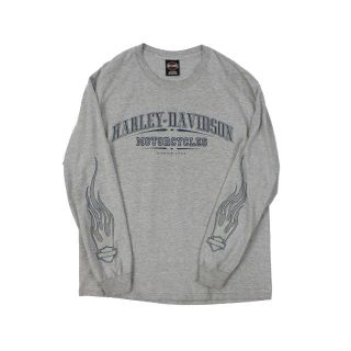 ハーレーダビッドソン(Harley Davidson)の古着 長袖tシャツ ロンt ハーレーダビッドソン 袖プリ ロンt(Tシャツ/カットソー(七分/長袖))