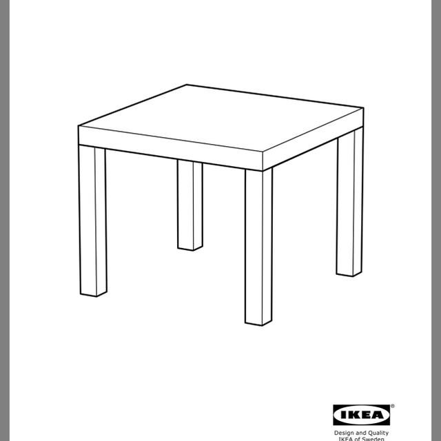 IKEA(イケア)の［新品未開封］IKEA コーヒーテーブル ラック ホワイト インテリア/住まい/日用品の机/テーブル(コーヒーテーブル/サイドテーブル)の商品写真