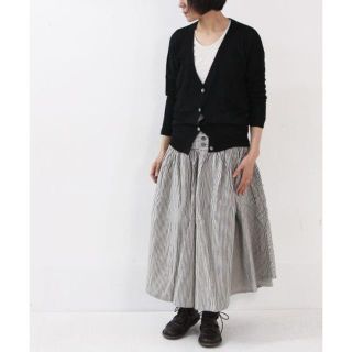 ケレン(KELEN)の＜お値下げ＞kelenケレン M ワイドギャザーパンツ　Lui stripe(キュロット)