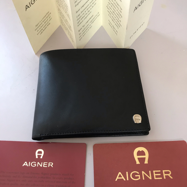 アイグナー（AIGNER） 長財布 未使用品　ネイビー　男女兼用