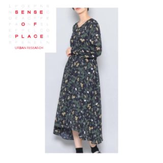 センスオブプレイスバイアーバンリサーチ(SENSE OF PLACE by URBAN RESEARCH)のセンスオブプレイス フロントボタン ロングワンピース 花柄(ロングワンピース/マキシワンピース)