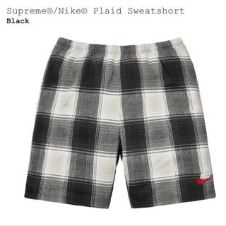 シュプリーム(Supreme)のSupreme NIKE LAB Plaid Sweatshort ブラック 黒(ショートパンツ)