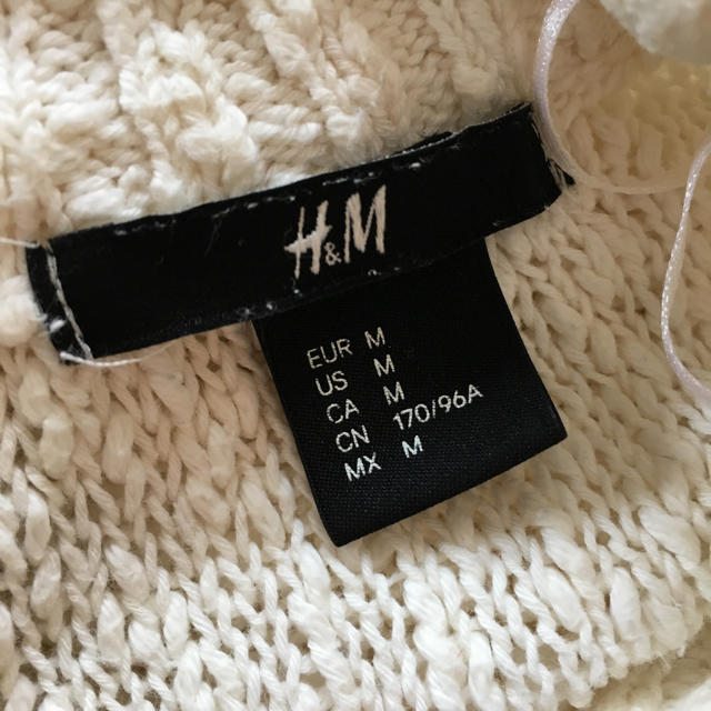 H&M(エイチアンドエム)の透け感ニット ホワイト レディースのトップス(ニット/セーター)の商品写真