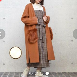 ダブルクローゼット(w closet)のファーポケット付ロングコート(ロングコート)