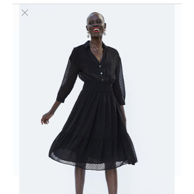 ZARA(ザラ)のぷい042さま、ザラ ブラックドレス レディースのフォーマル/ドレス(ミディアムドレス)の商品写真
