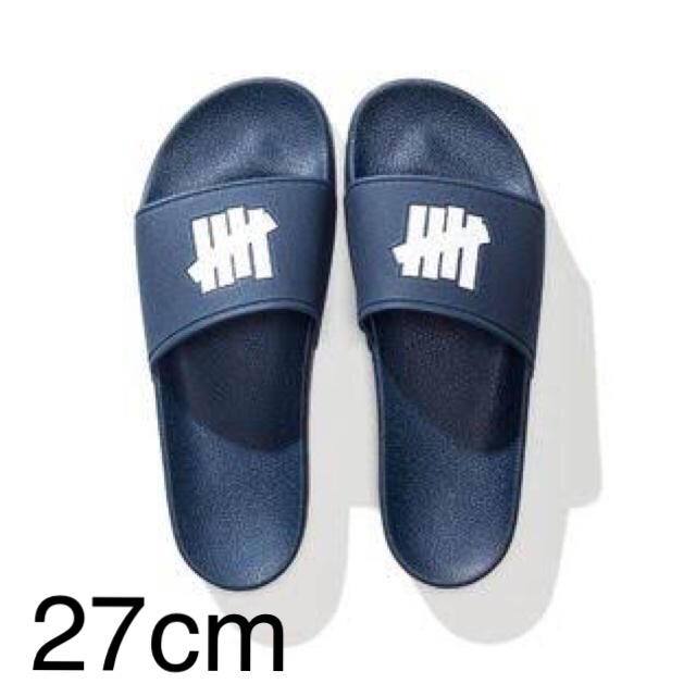 UNDEFEATED(アンディフィーテッド)の定価以下 UNDEFEATED SLIDE NAVY 27cm メンズの靴/シューズ(サンダル)の商品写真